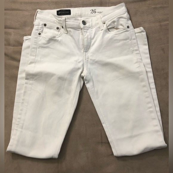 J.Crew women’s white “matchstick” Jean size 26 regular - Picture 1 of 11
